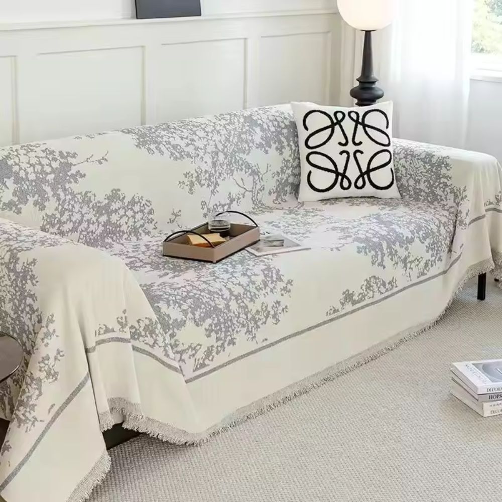 Chenille Flowerfield Sofaüberzug