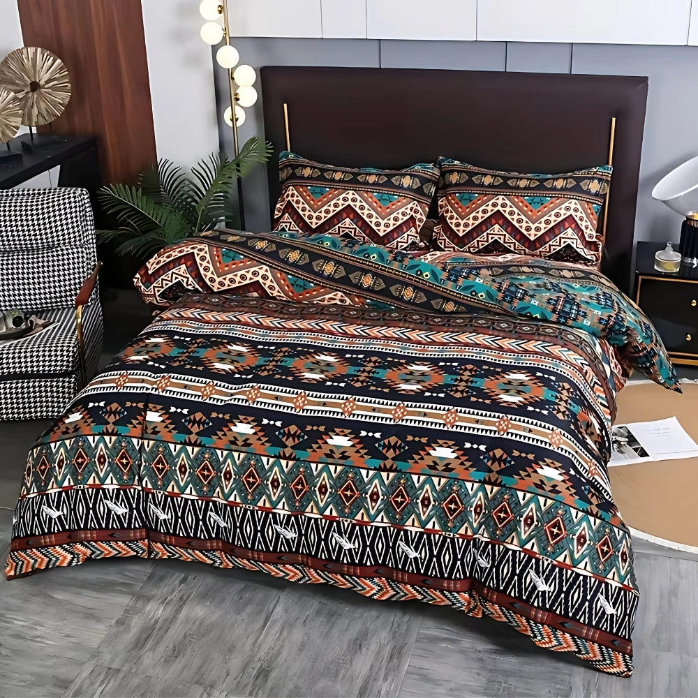 Indara Boho Tribal Print Bettbezug Set