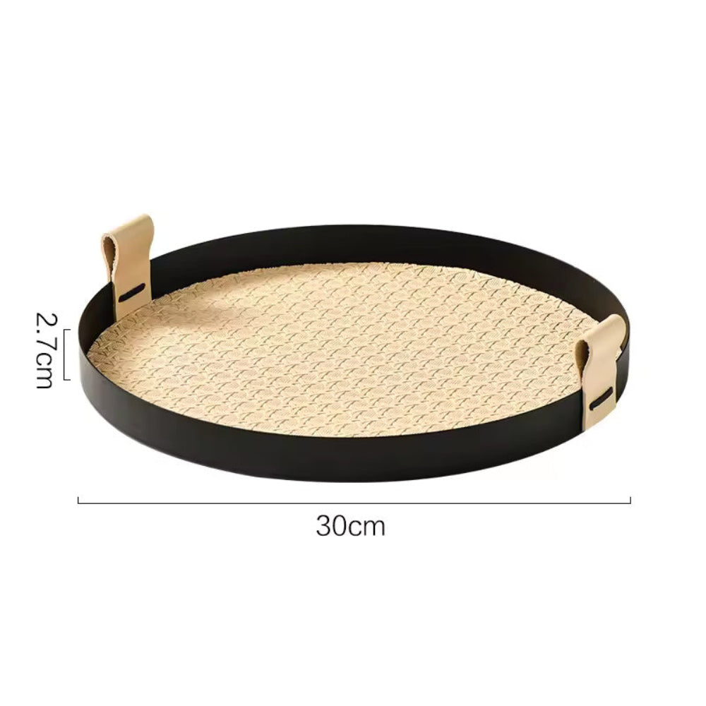 Nordisch inspiriertes Rattan-Weave Tablett