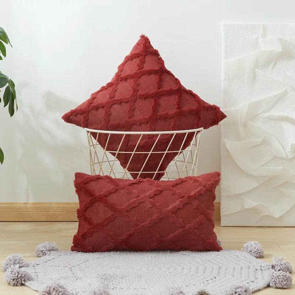 Lunel Samt Boho Stil Kissenbezug