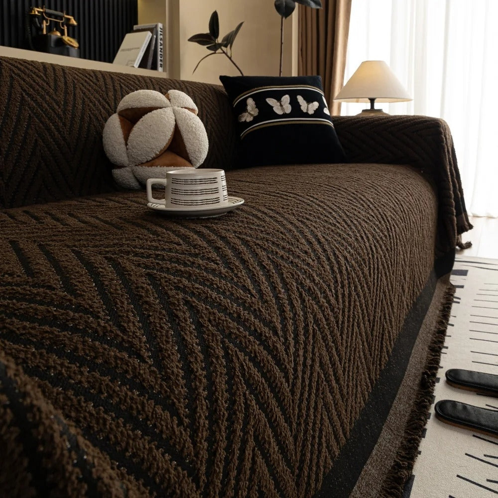 Marella Weiches Chevron Sofaüberwurf