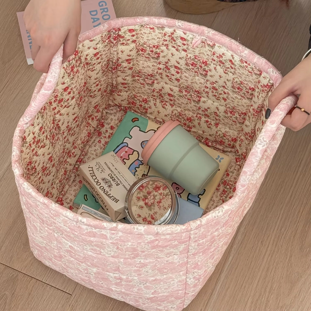Verschiedene Blumen-Quilt-Aufbewahrungskorb