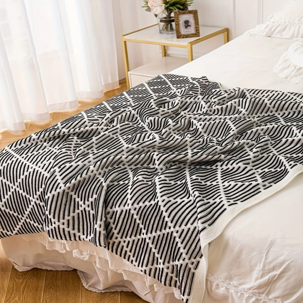 Monochromes Diamantmuster Wurfdecke