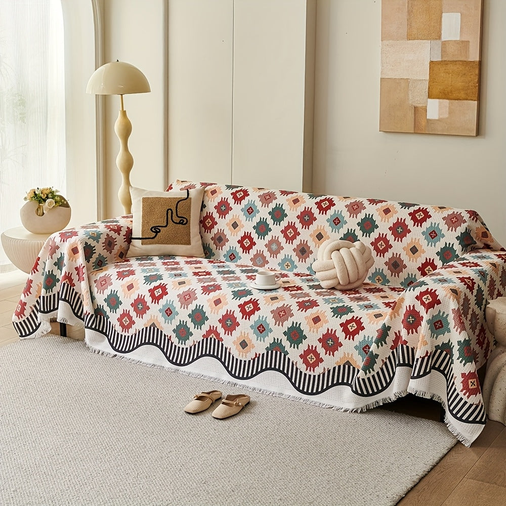 Nomad Charm Geometrische Sofa-Wurfdecke