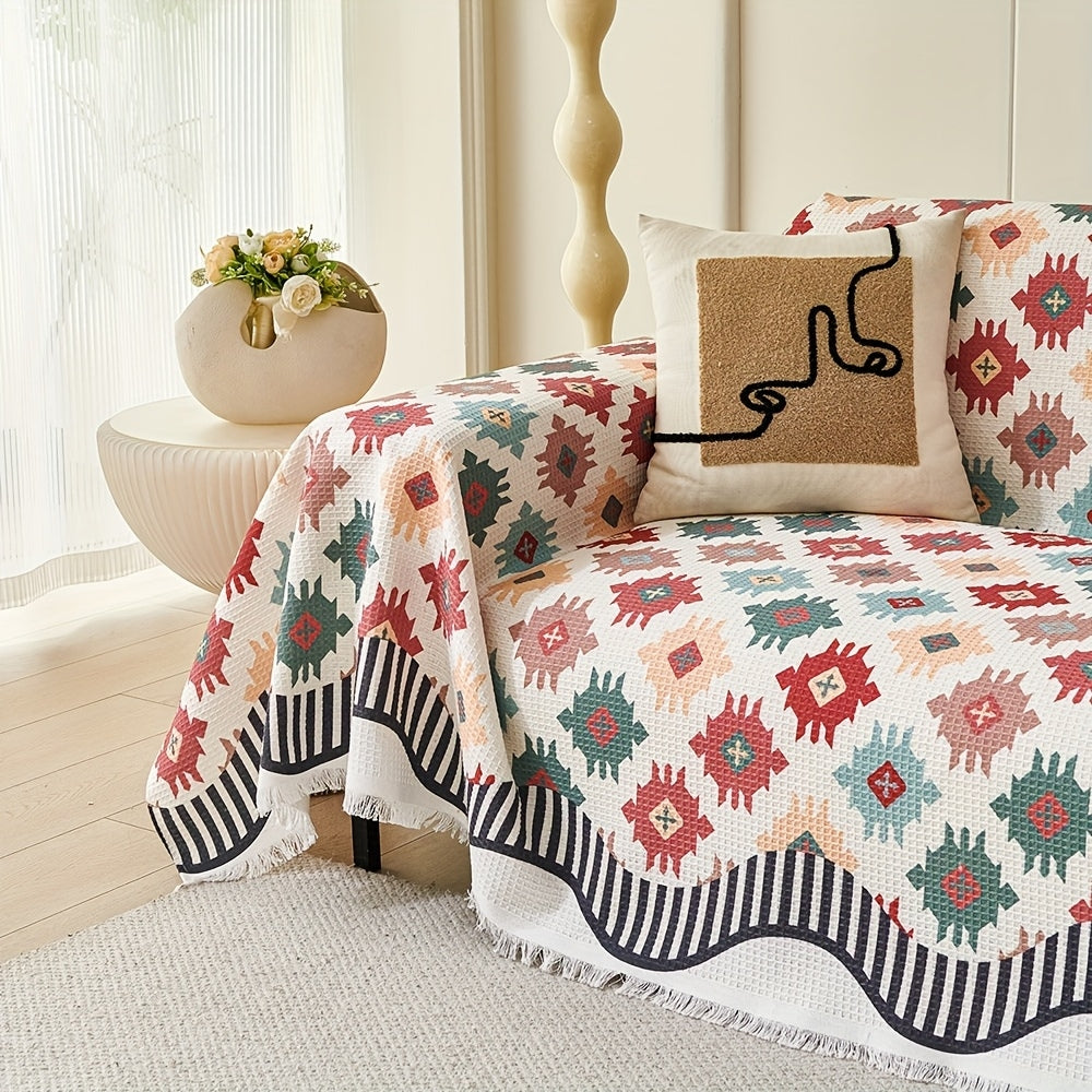 Nomad Charm Geometrische Sofa-Wurfdecke