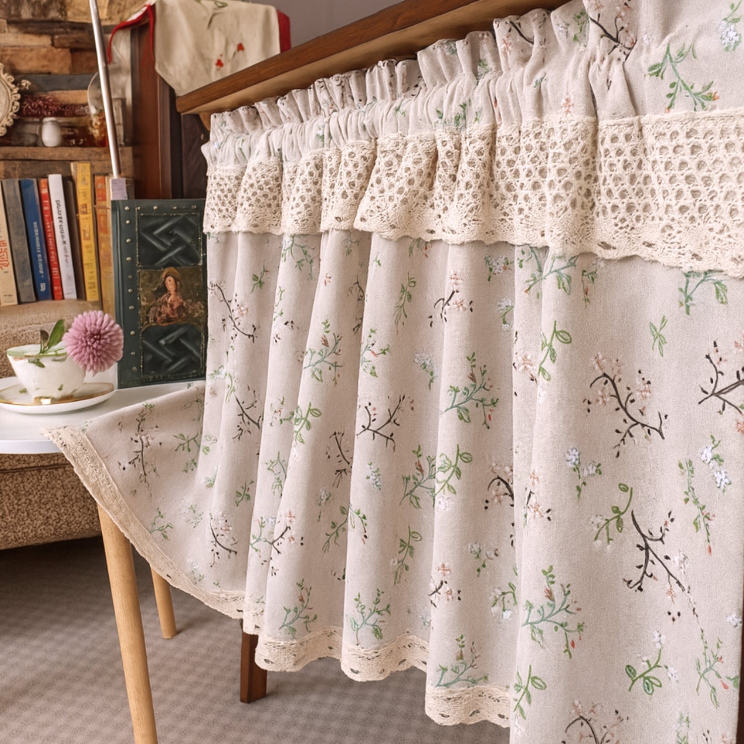 Nordic Bloom Küchenschrank Vorhang