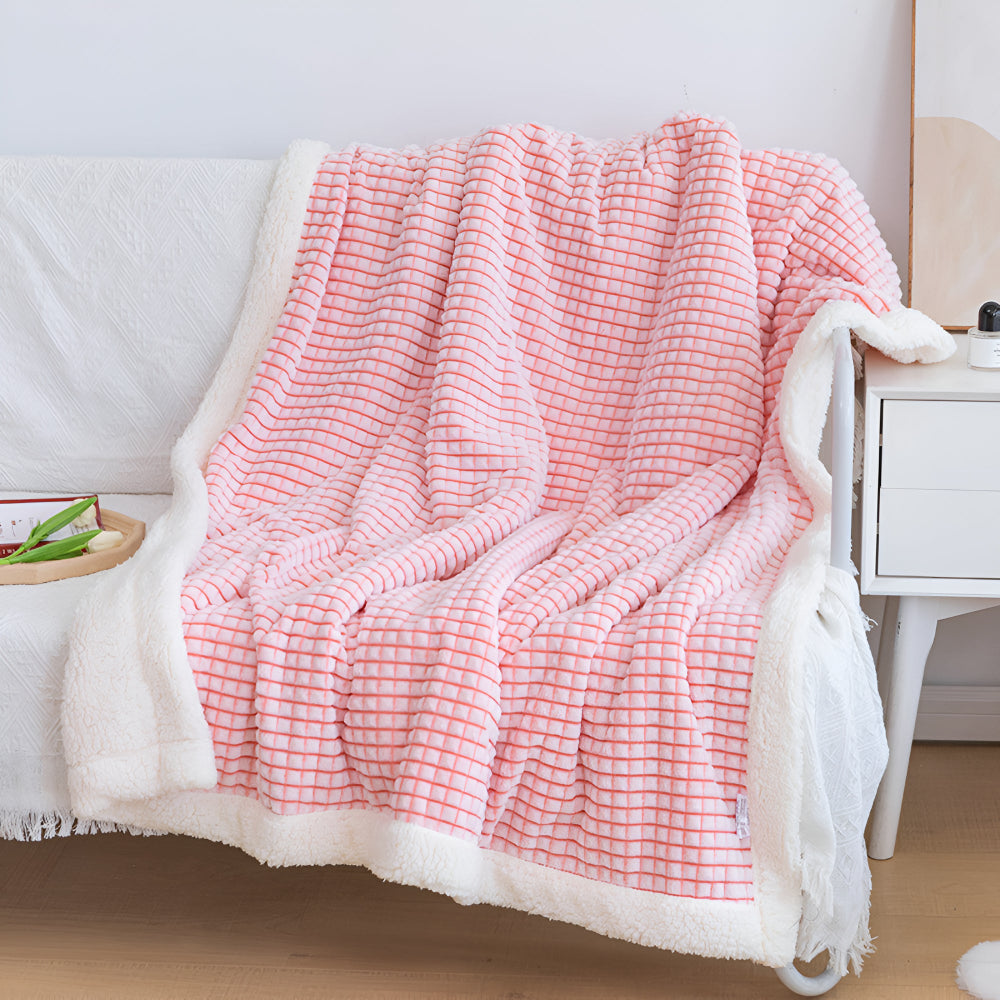 Warmes Waffel Sherpa-Decke