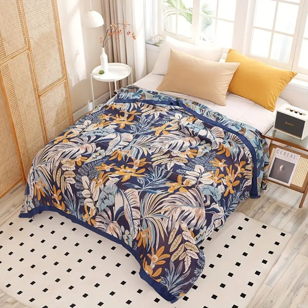 Palmera Tropical Jacquard Decke