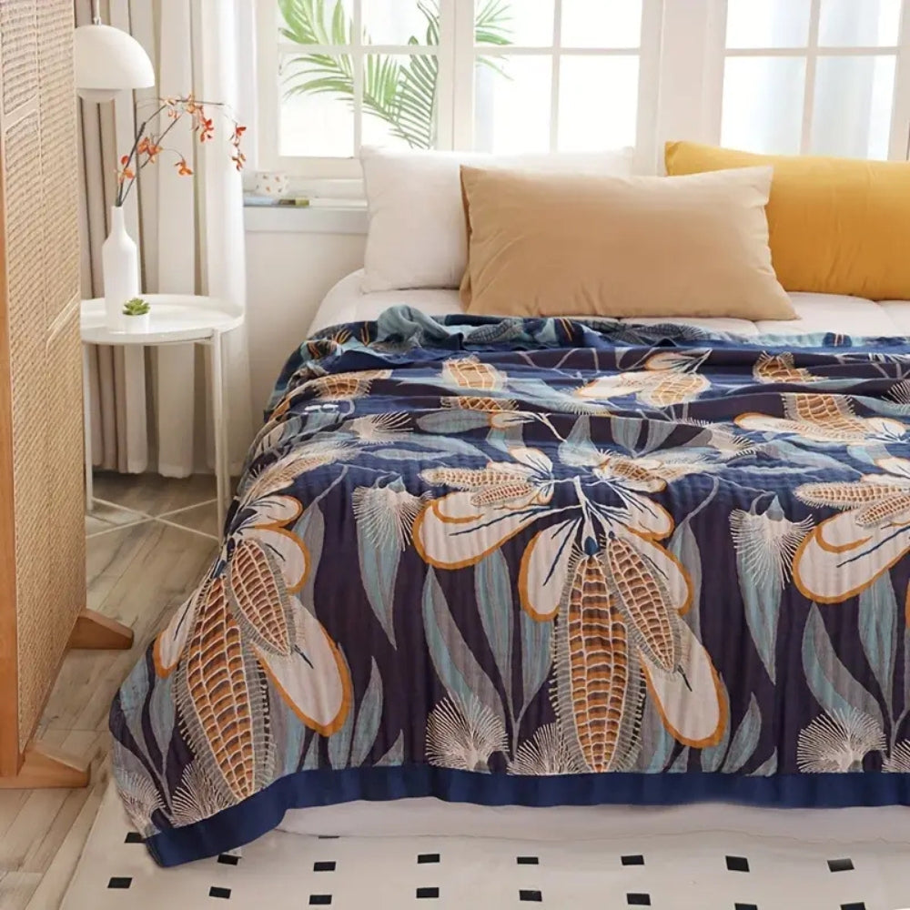 Palmera Tropical Jacquard Decke