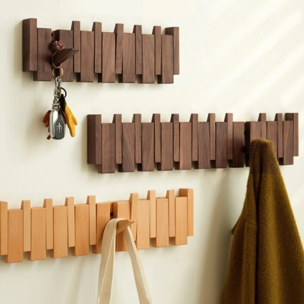 Klappbarer Holz-Wandhaken im Klavierdesign
