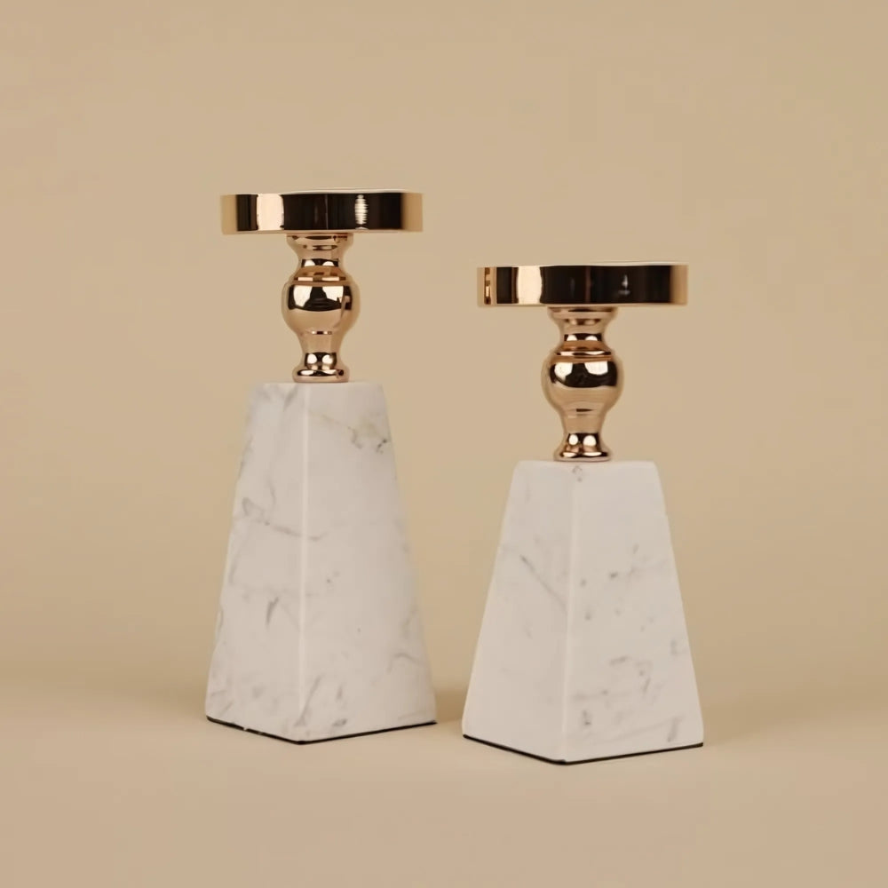 Pyramid Gold Marmor Kerzenhalter