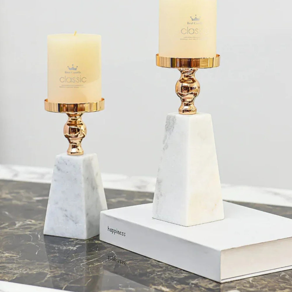 Pyramid Gold Marmor Kerzenhalter