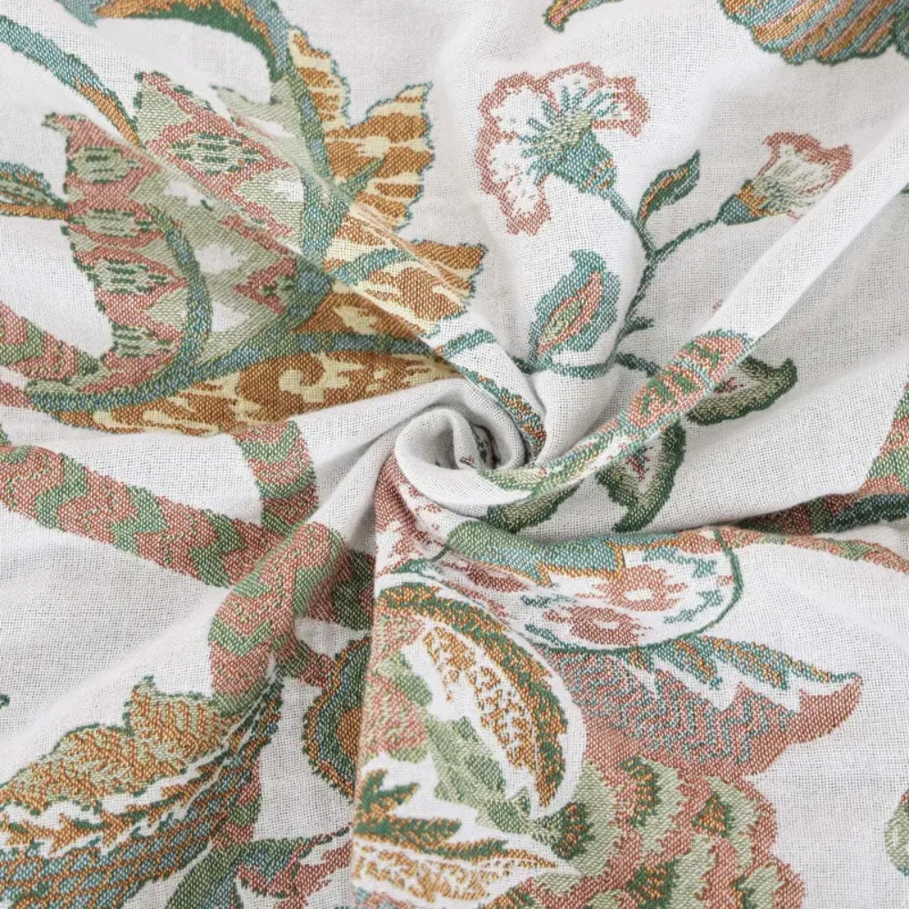 Reverie Floral Tassel Baumwolldecke