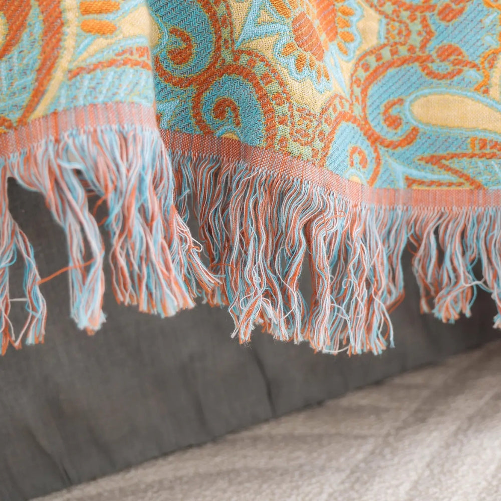 Wendbare Paisley Bohemian Baumwolldecke
