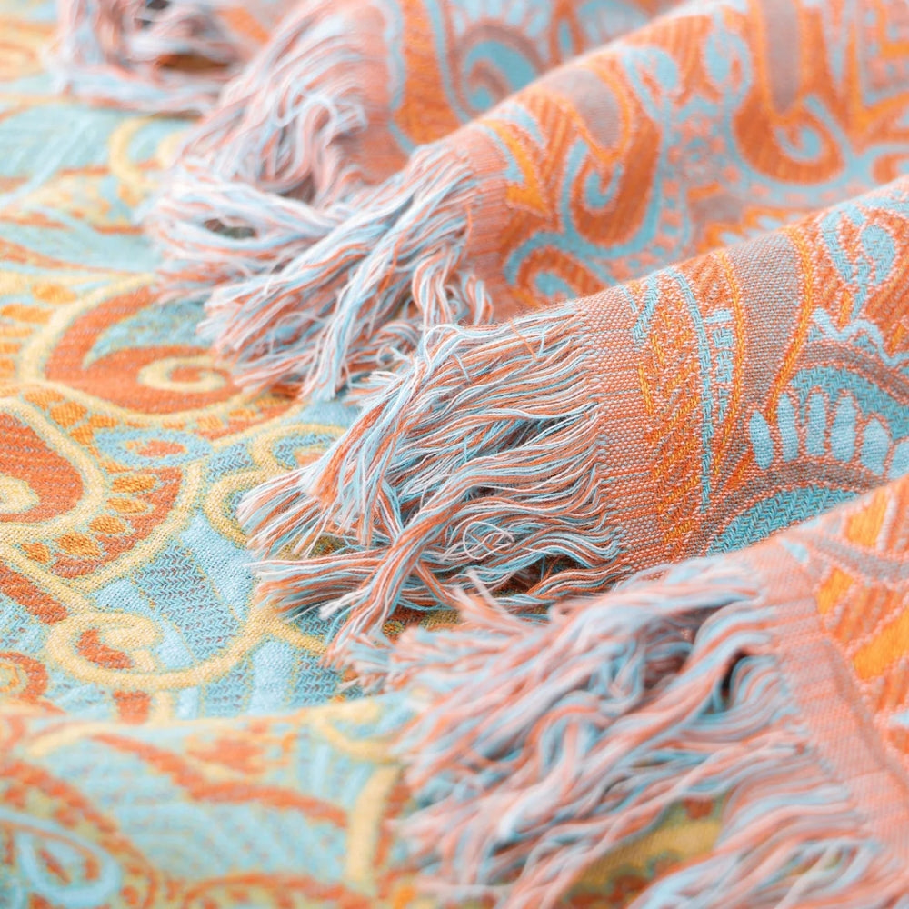 Wendbare Paisley Bohemian Baumwolldecke