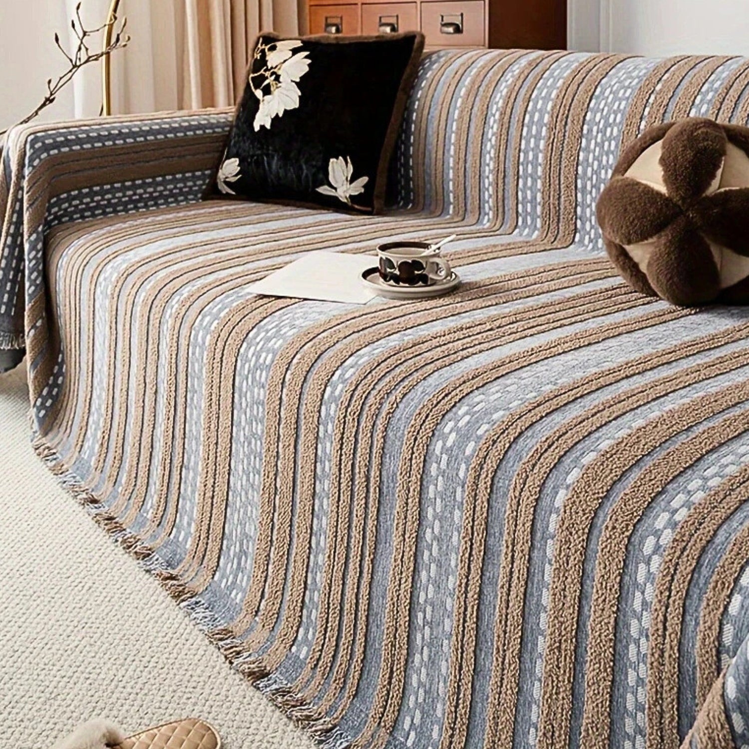Sahara Stil Plüsch Boho Sofaüberwurf Decke