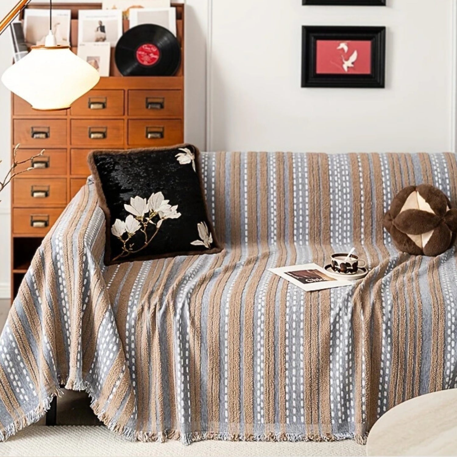 Sahara Stil Plüsch Boho Sofaüberwurf Decke