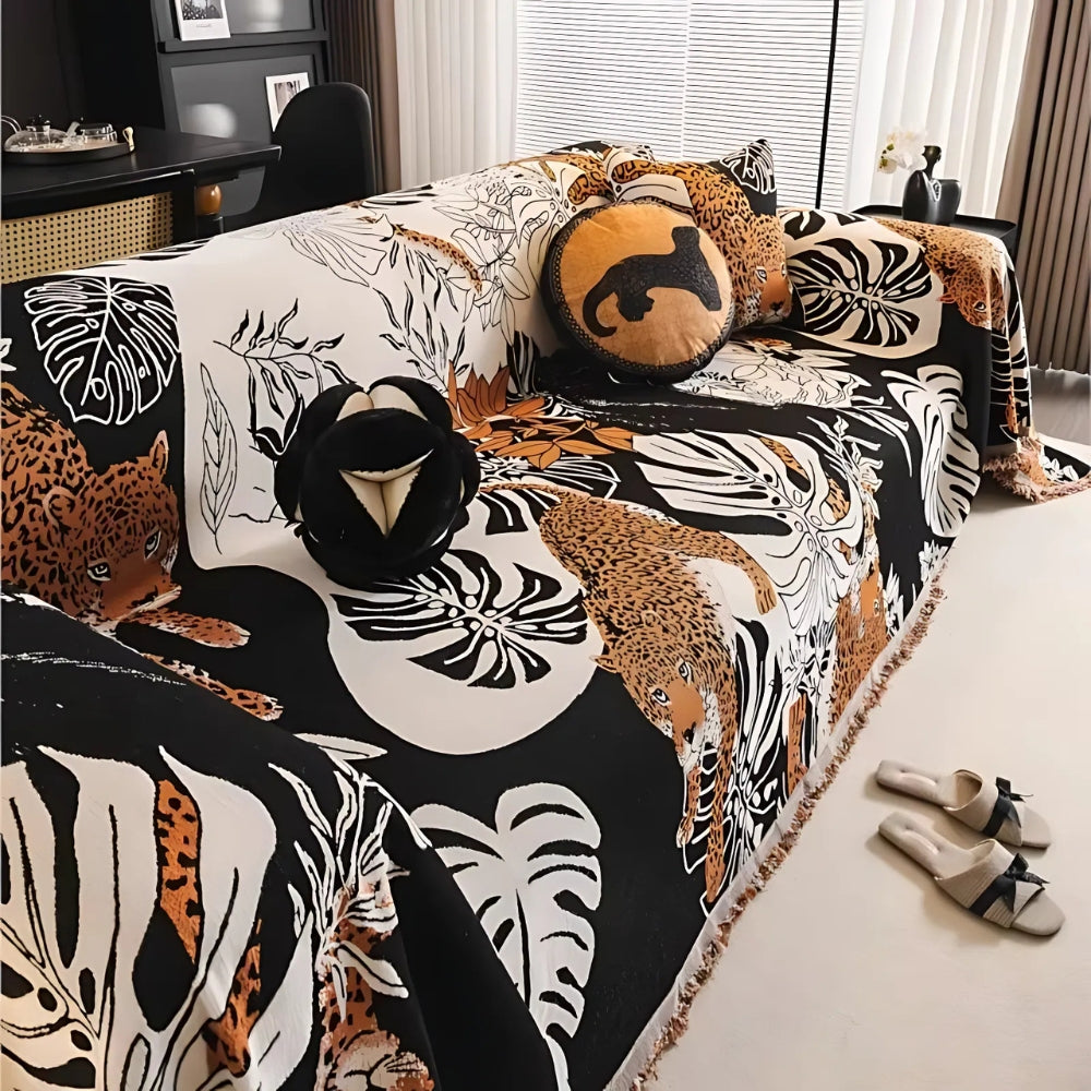 Savara Leopard Sofa-Wurfdecke
