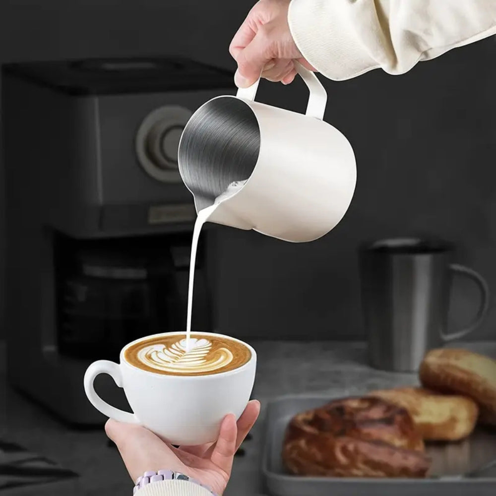 Edelstahl Milchaufschäumer Kanne
