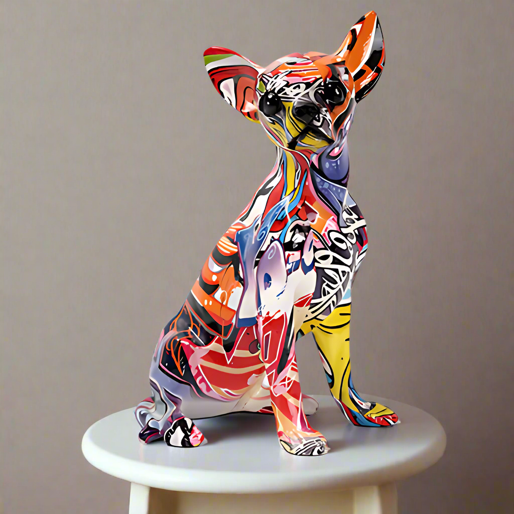 Street Art Chihuahua Skulptur