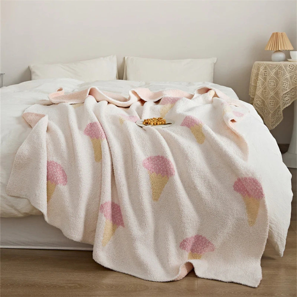 Sucrée Eiscreme Weiche Strickdecke