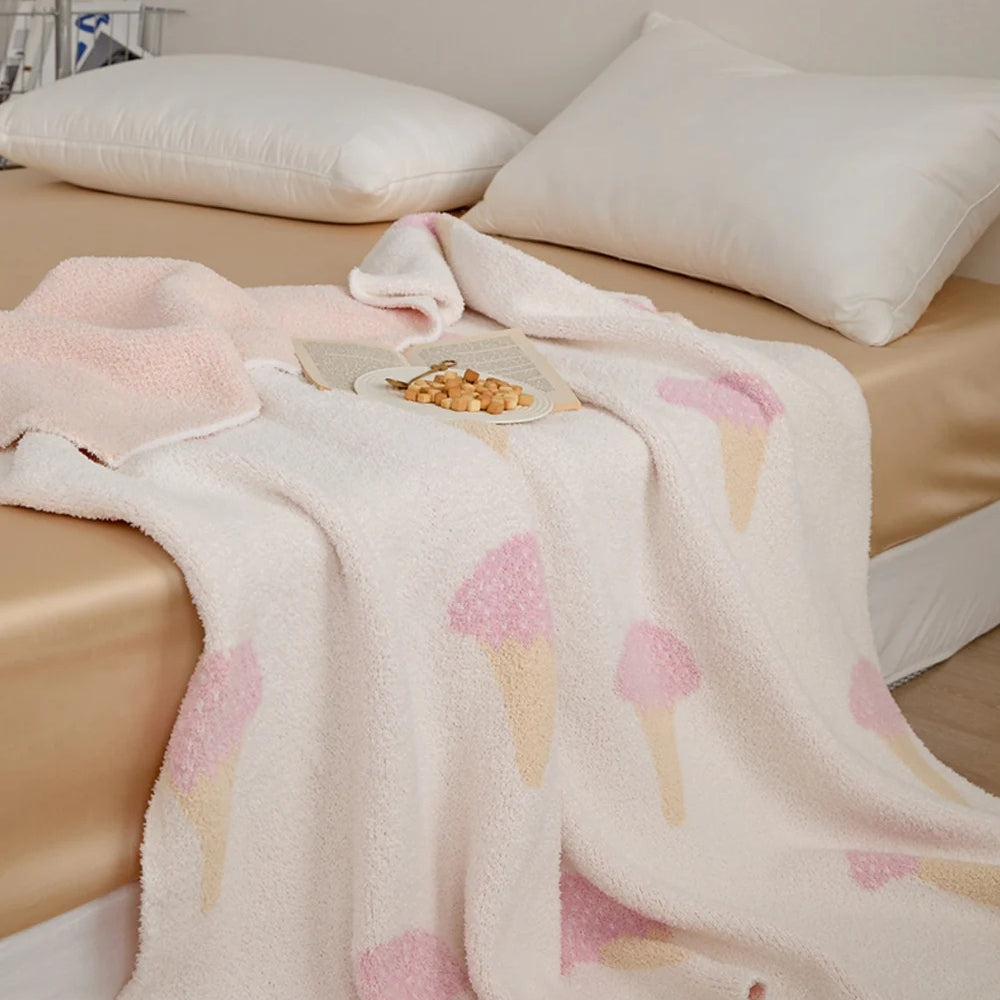 Sucrée Eiscreme Weiche Strickdecke