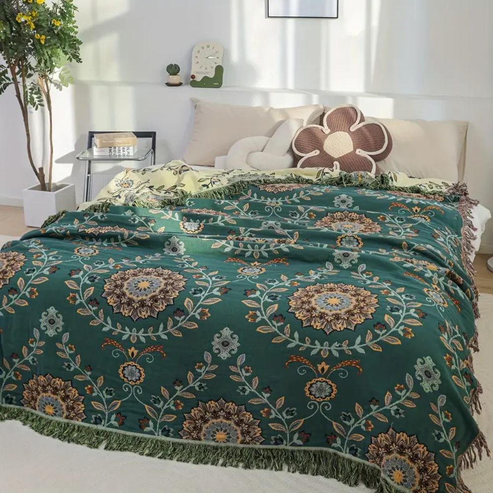 Sunfern Vintage Wendeblanket aus Baumwolle