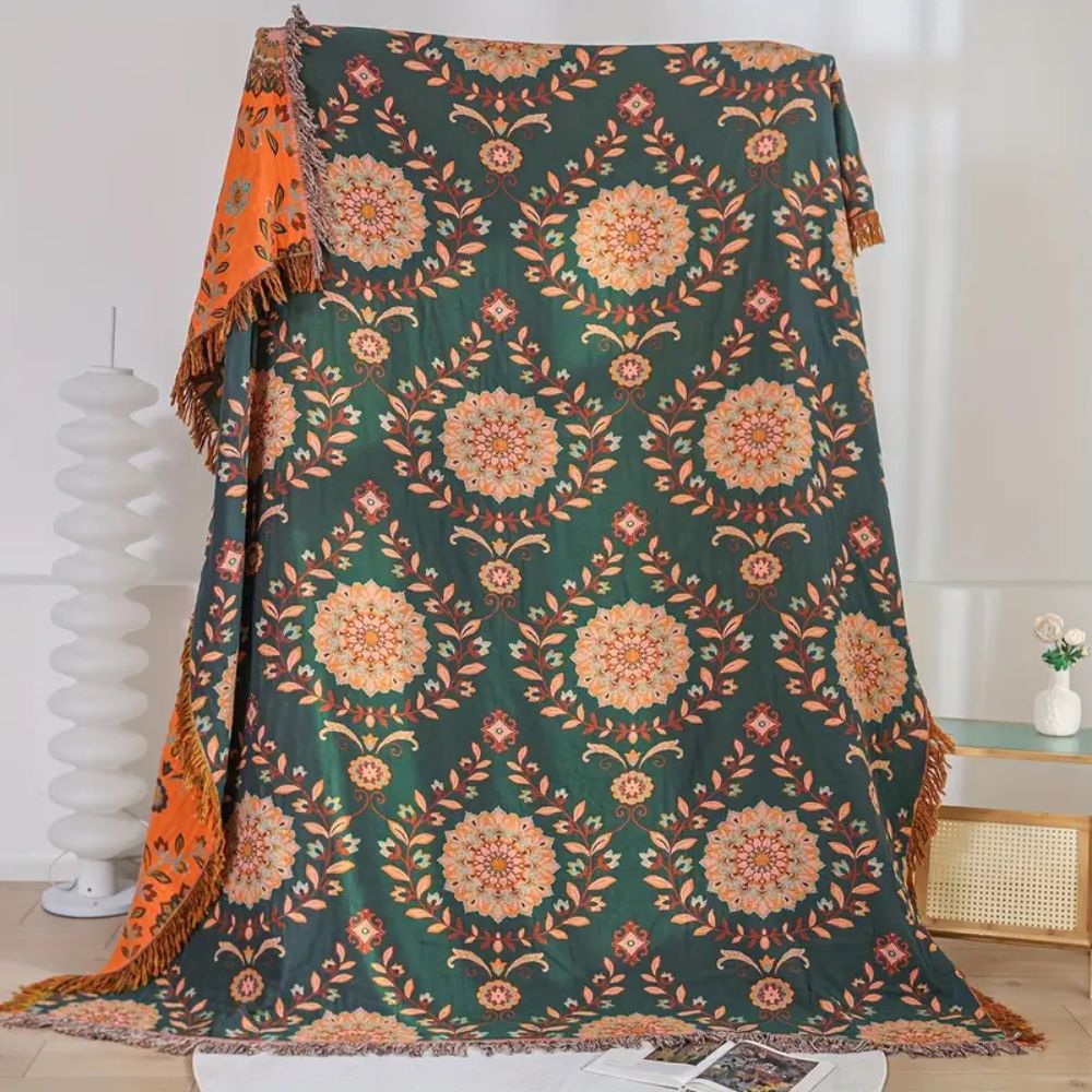 Sunfern Vintage Wendeblanket aus Baumwolle