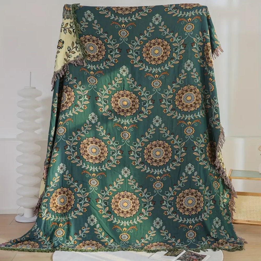 Sunfern Vintage Wendeblanket aus Baumwolle