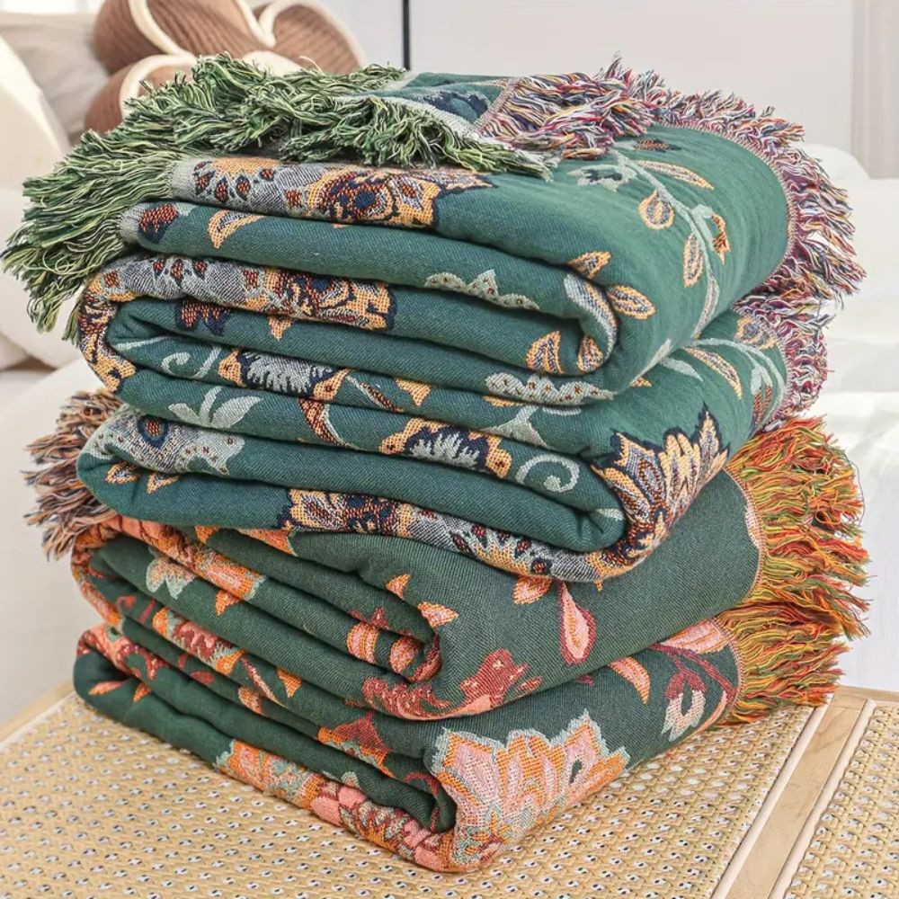 Sunfern Vintage Wendeblanket aus Baumwolle