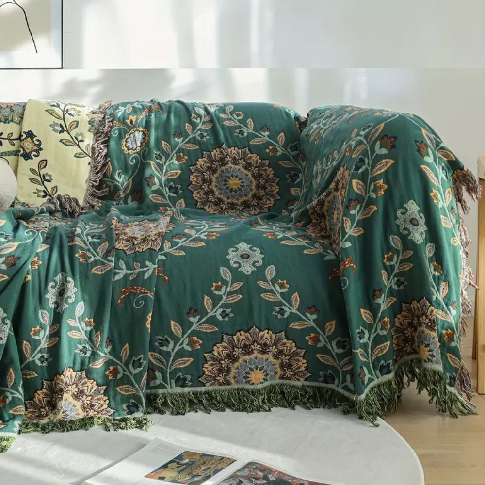 Sunfern Vintage Wendeblanket aus Baumwolle