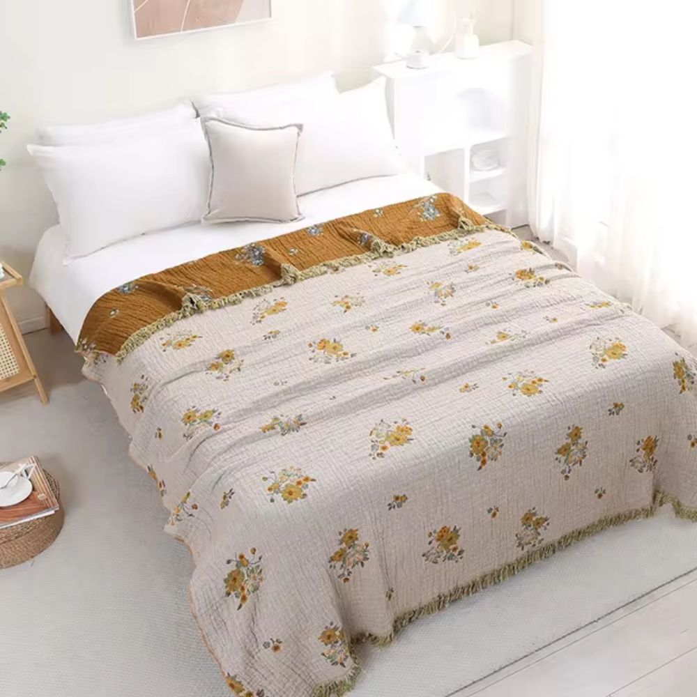 Sunpetal Bloom Wendedecke aus Baumwolle