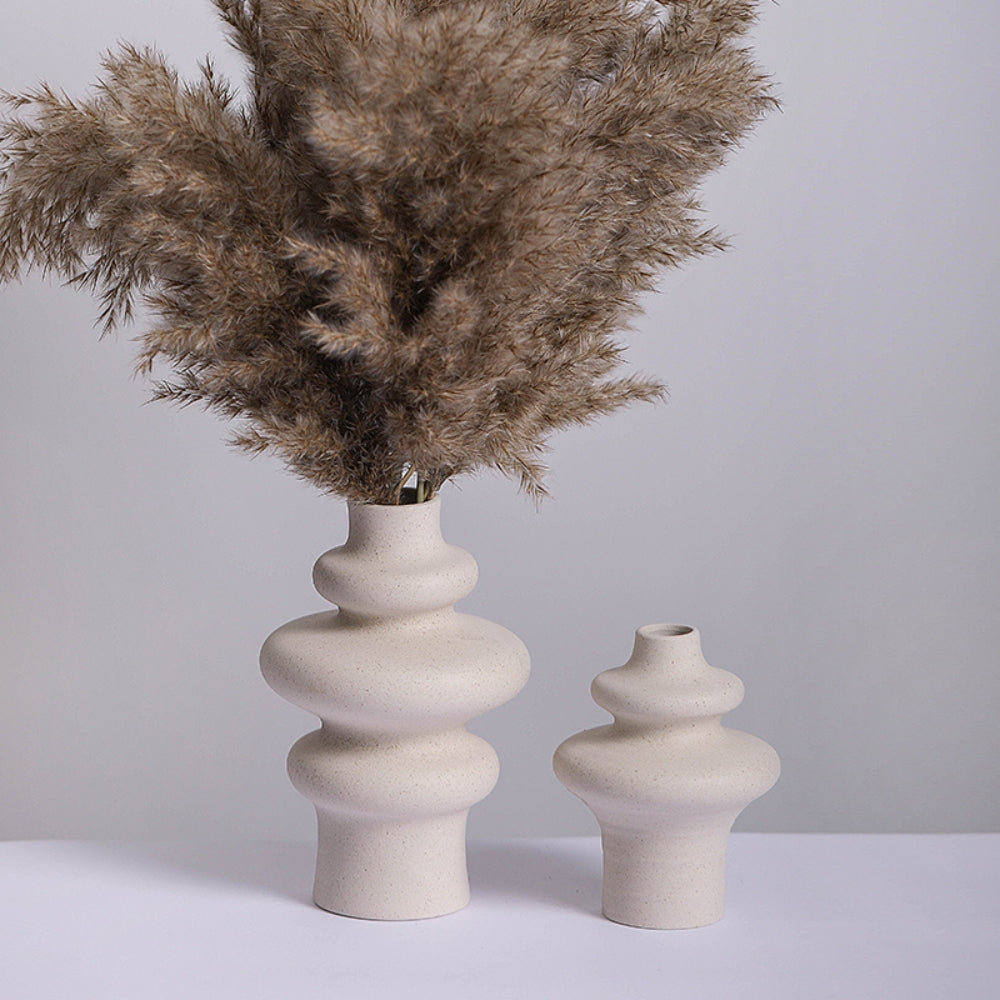 Nordic Beige Keramik Blumen Vase