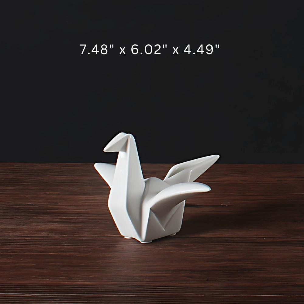 Origami-inspirierte Keramikvogelstatue