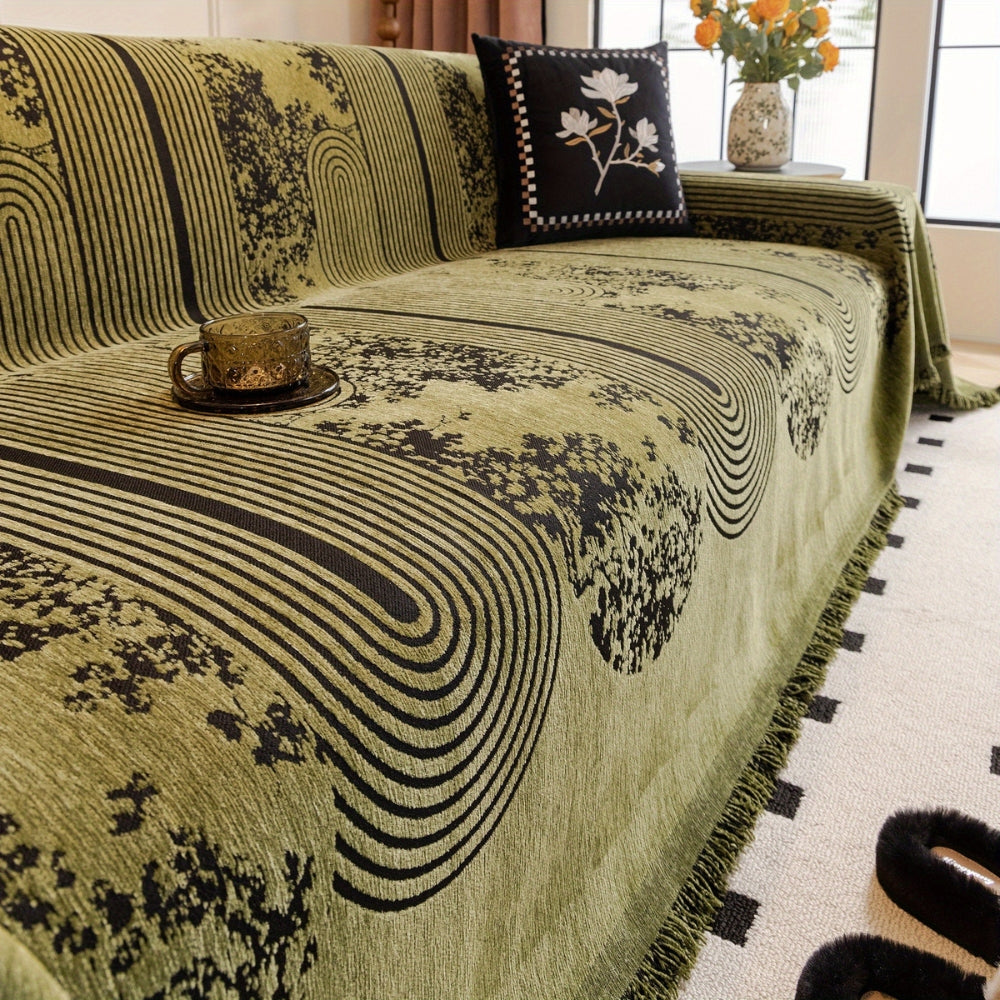 Mosaik Linien Muster Sofaüberwurf
