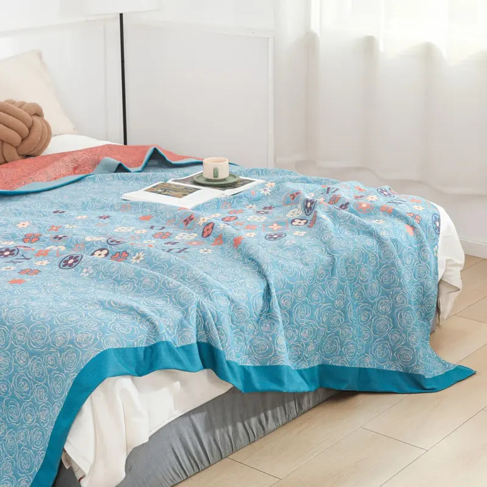 Türkis Floral Glam Gaze-Decke