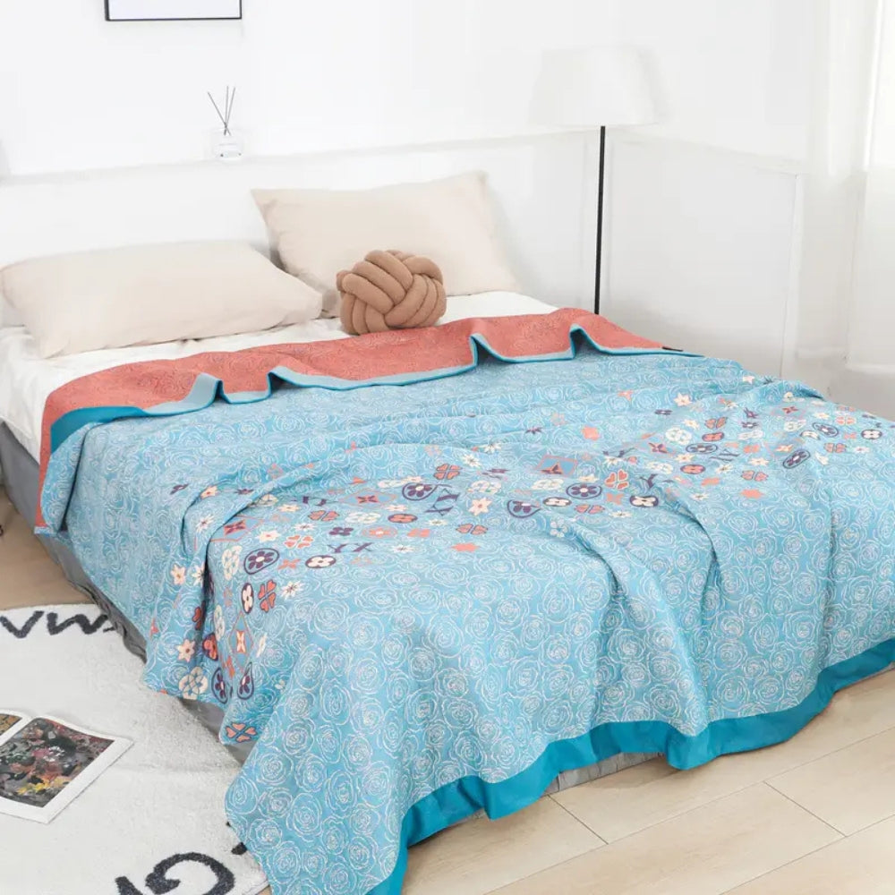 Türkis Floral Glam Gaze-Decke