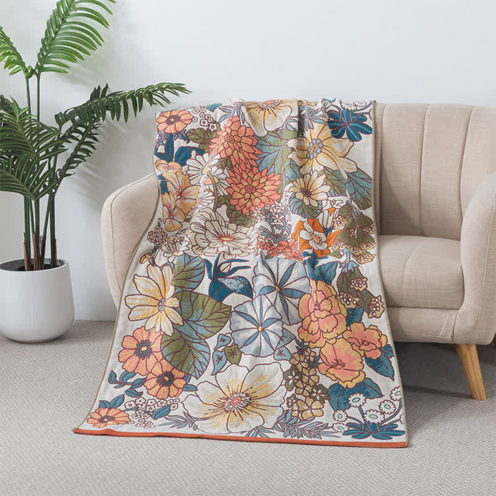 Tropisches Floral Weiches Badetuch