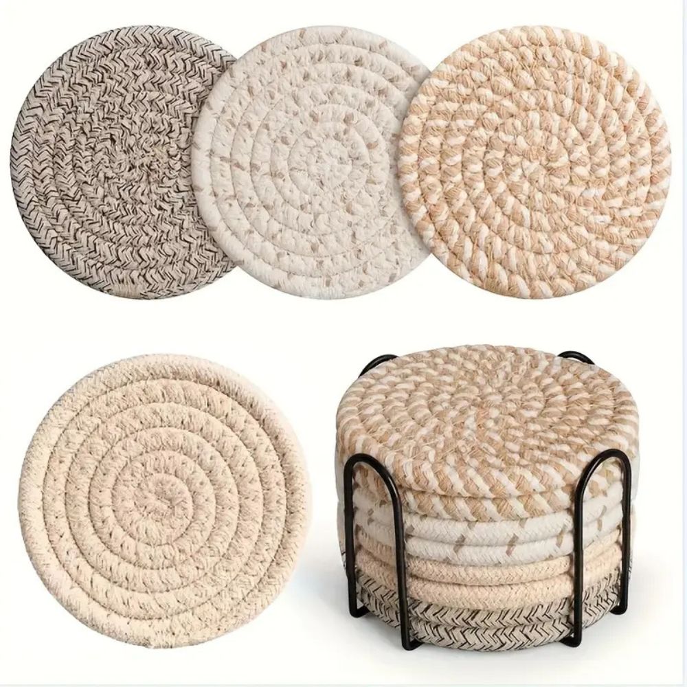 Woven Whirl Untersetzer Set | 8-teiliges Set