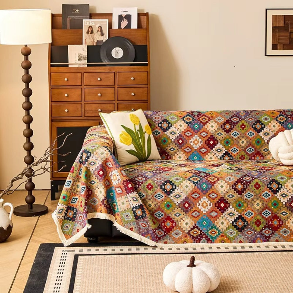 Zahara Geometrisches Tribal Kilim Sofabezug
