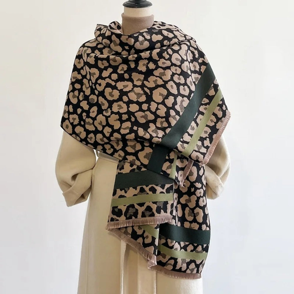 Savanna Stil Wollmischung Schal