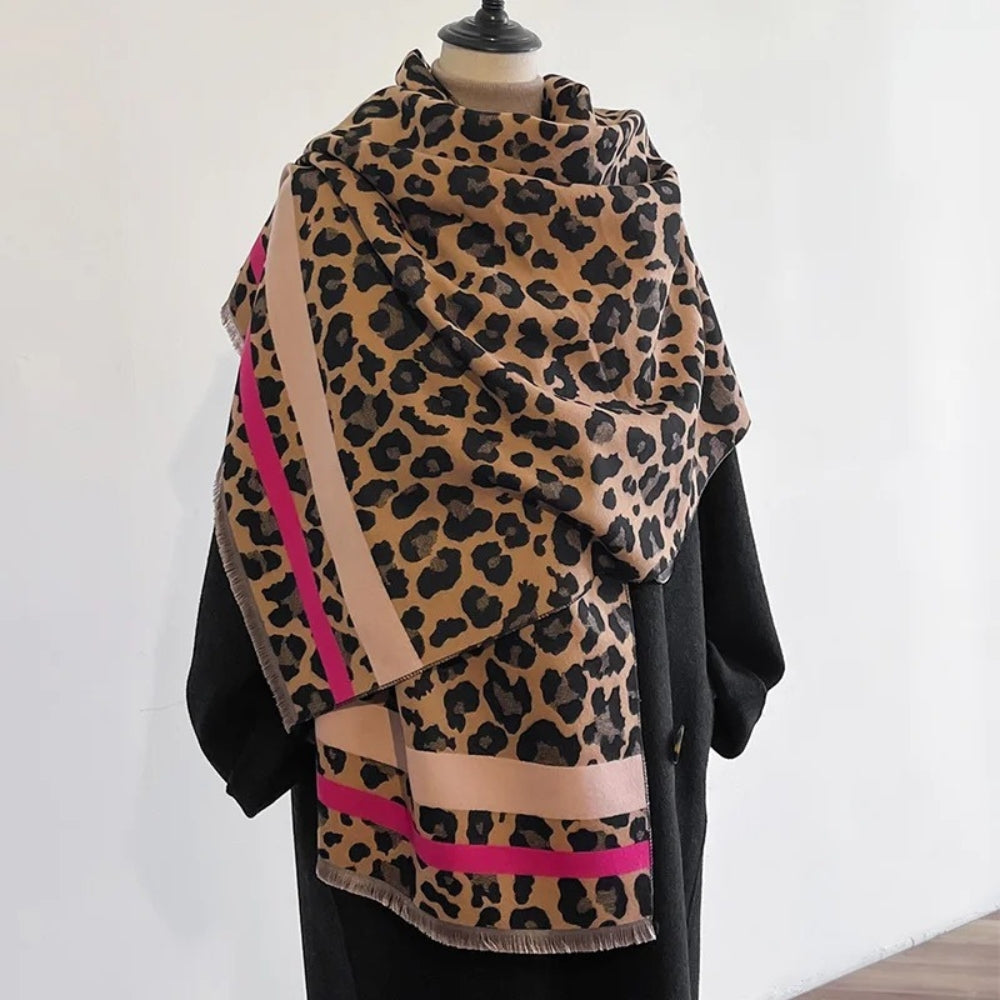 Savanna Stil Wollmischung Schal