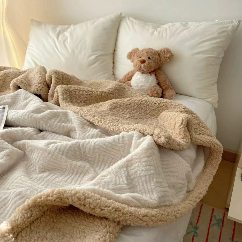 Seraphina Weiche Jacquard Kaninchen Plüschdecke