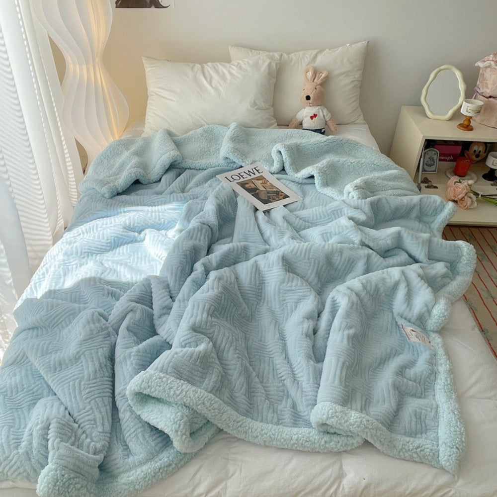 Seraphina Weiche Jacquard Kaninchen Plüschdecke