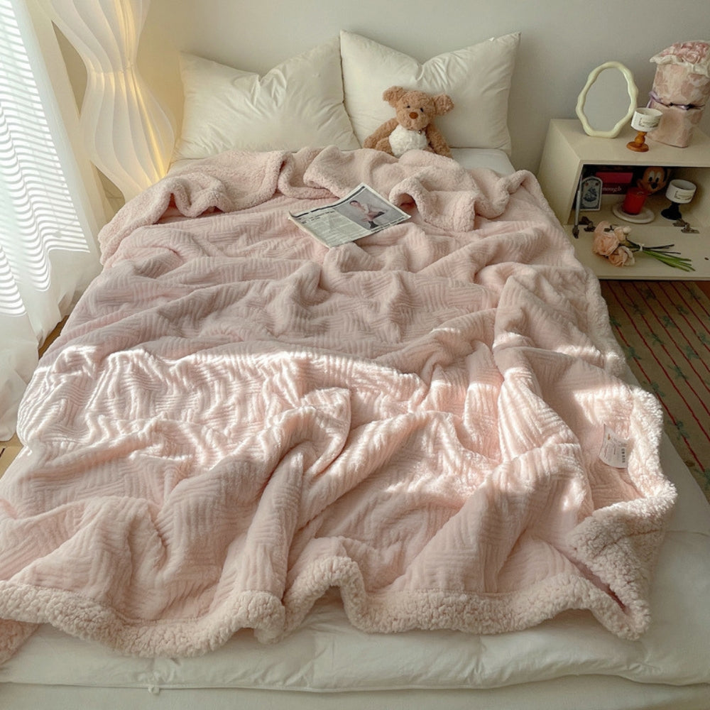 Seraphina Weiche Jacquard Kaninchen Plüschdecke