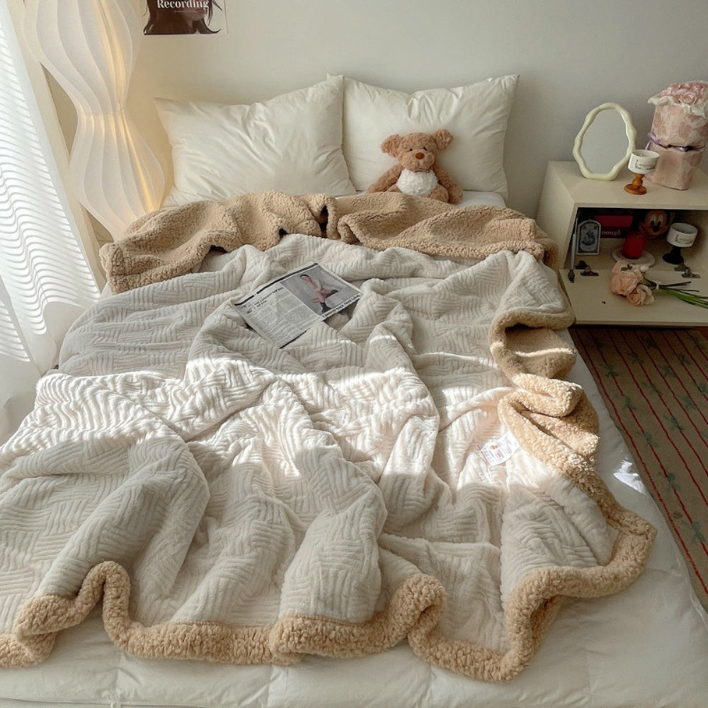 Seraphina Weiche Jacquard Kaninchen Plüschdecke