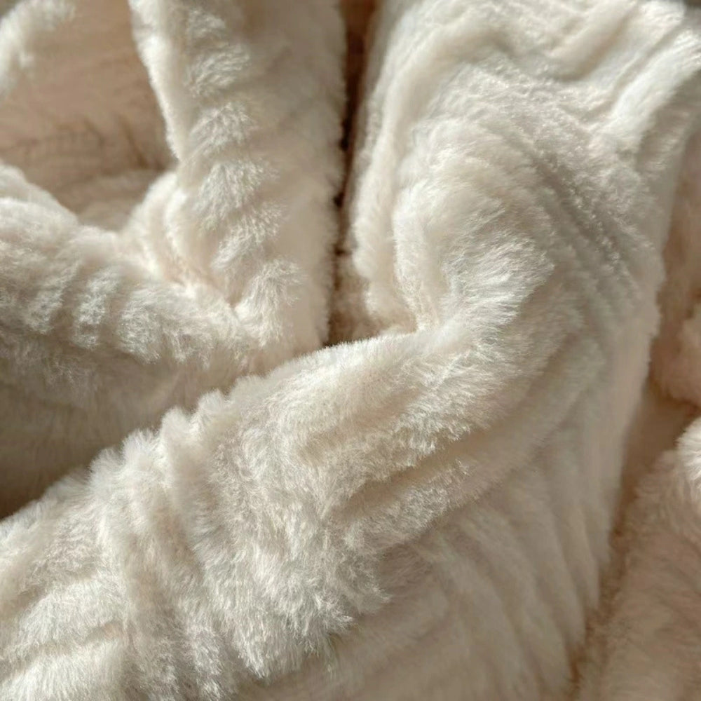 Seraphina Weiche Jacquard Kaninchen Plüschdecke
