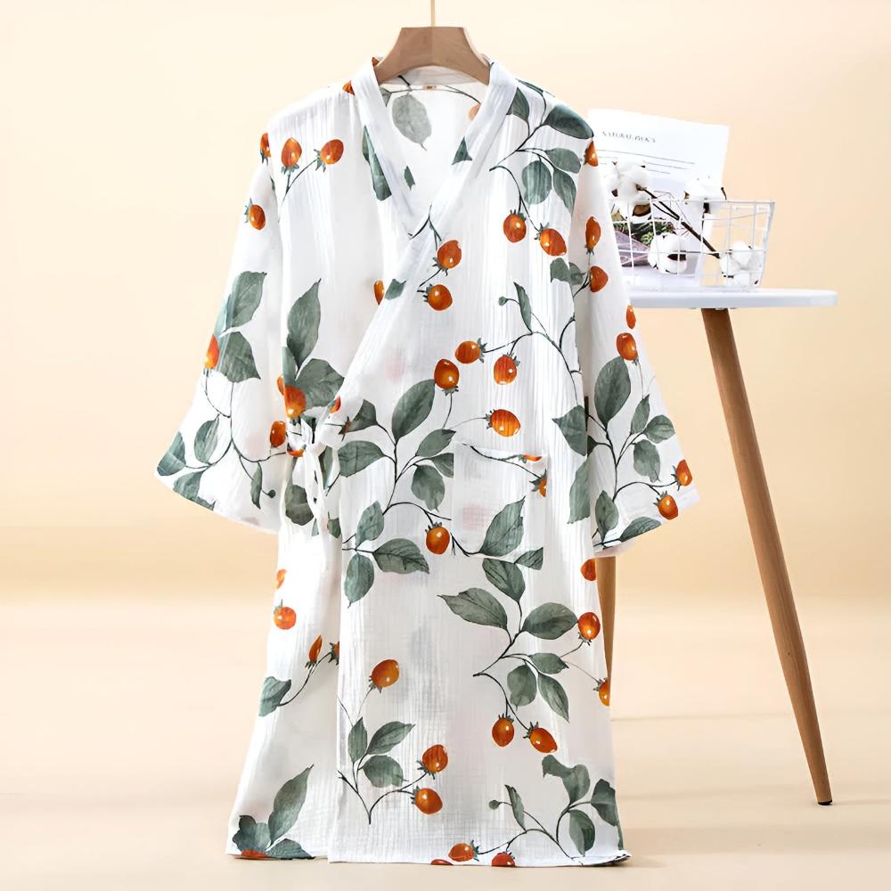 Garten Tomate Kimono Bademantel