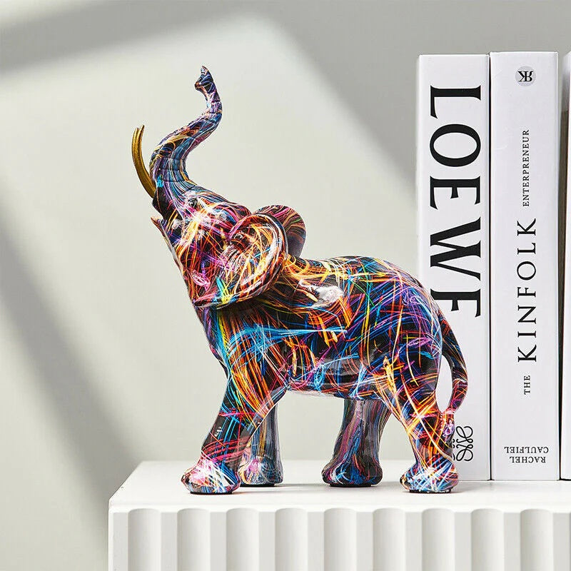 Künstlerische Elefant Graffiti Figurine
