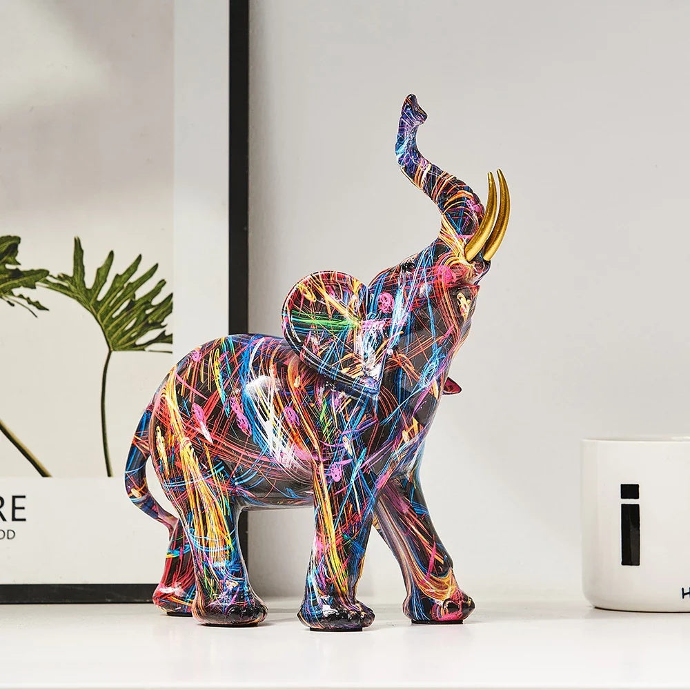 Künstlerische Elefant Graffiti Figurine